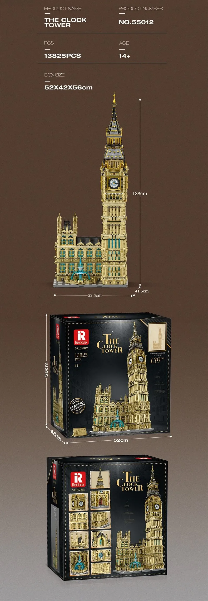Bloques REOBRIX 55012 - Big Ben - 13 825 elementos