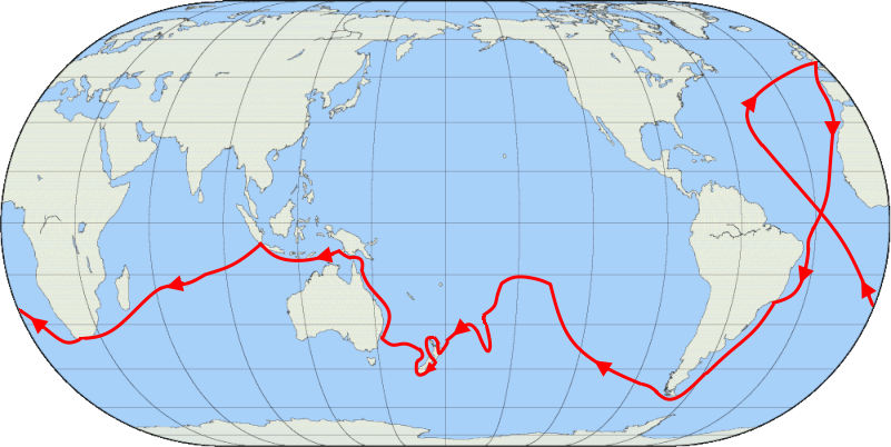 Ruta del HMS Endeavour